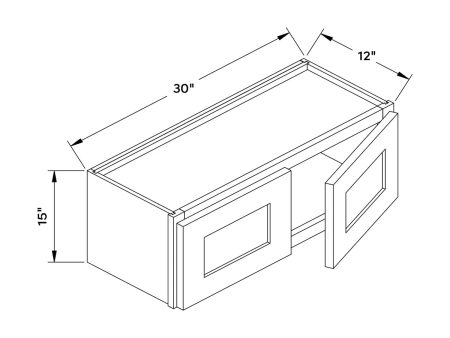 White Shaker 30 W x 15 H Wall Cabinet by Craft For Cheap