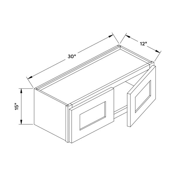 White Shaker 30 W x 15 H Wall Cabinet by Craft For Cheap