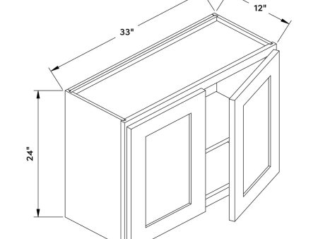 White Shaker 33 W x 24 H Wall Cabinet by Craft Cheap