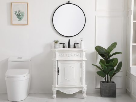 24 Inch Single Bathroom Vanity In Antique White Online now