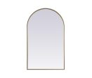 Metal Frame Arch Mirror 24X40 Inch In Brass Online Hot Sale