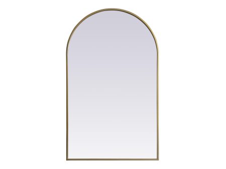 Metal Frame Arch Mirror 24X40 Inch In Brass Online Hot Sale