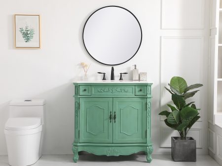 36 Inch Single Bathroom Vanity In Vintage Mint Online Hot Sale