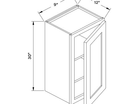 White Shaker 9 W x 30 H Wall Cabinet by Craft Fashion