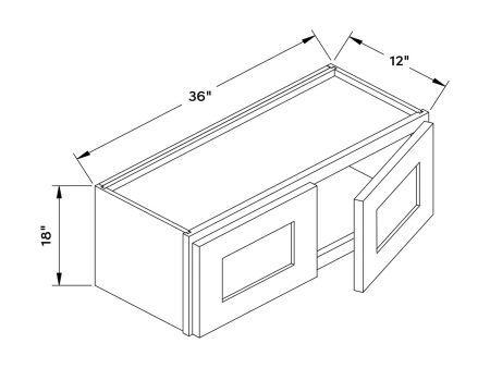 White Shaker 36 W x 18 H Wall Cabinet by Craft Online Hot Sale