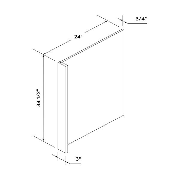 Aqua Shaker Dishwasher End Panel with 3  Filler by Craft on Sale