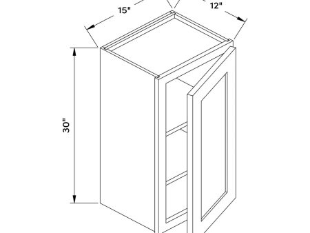 White Shaker 15 W x 30 H Wall Cabinet by Craft Sale