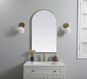 Metal Frame Arch Mirror 24X40 Inch In Brass Online Hot Sale