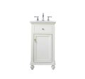 19 Inch Single Bathroom Vanity In Antique White With Ivory White Engineered Marble Discount