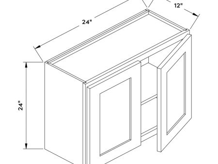 White Shaker 24 W x 24 H Wall Cabinet by Craft For Discount