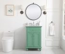 24 Inch Single Bathroom Vanity In Vintage Mint With Ivory White Engineered Marble Online now