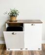 Dashwood in white with a dark brown stained top modern style on Sale