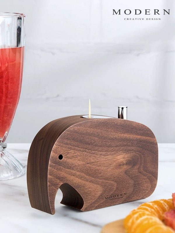 Creative German Walnut Elephant Toothpick Box 🐘🪥 Cheap