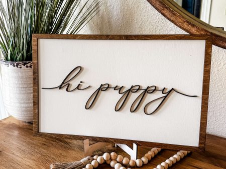 Hi puppy wall sign Sale