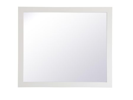 Aqua Rectangle Vanity Mirror 42 Inch In White Cheap