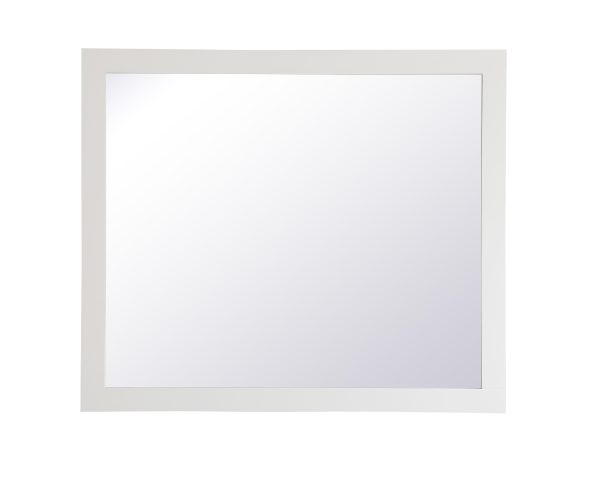 Aqua Rectangle Vanity Mirror 42 Inch In White Cheap