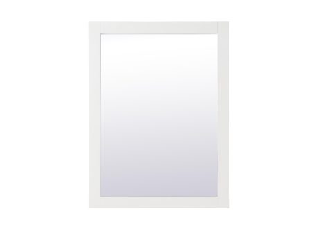 Aqua Rectangle Vanity Mirror 24 Inch In White Online Hot Sale