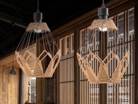 Woven Rattan Pendant Lampshade: Elevate Your Lighting Style 🌟 Sale