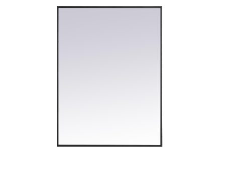 Metal Frame Rectangle Mirror 27 Inch In Black Supply