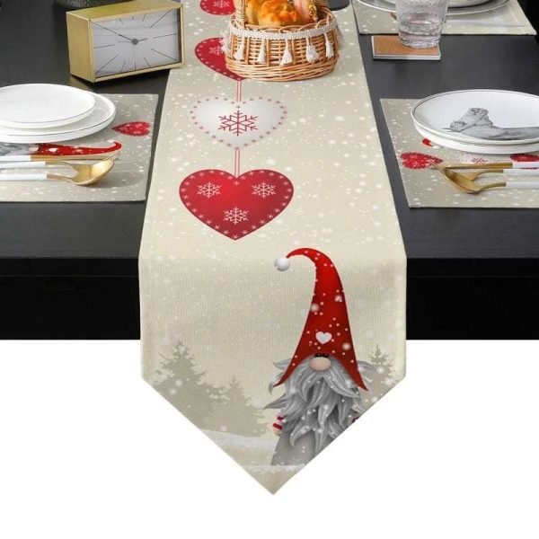 Festive Linen Christmas Table Runners Online now