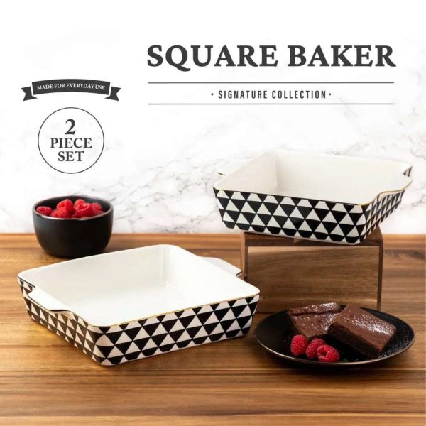 Stoneware Square Baker, Piece Set Baking Dishes Cheap