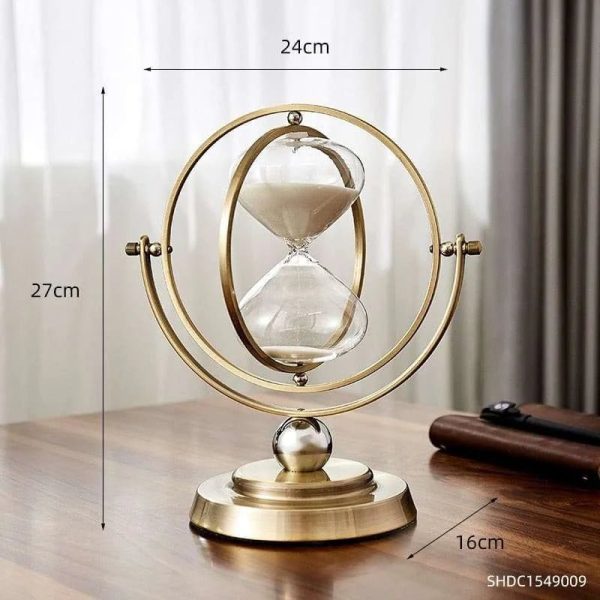 European Style Luxury White Sand  Rotating Hourglass Fashion