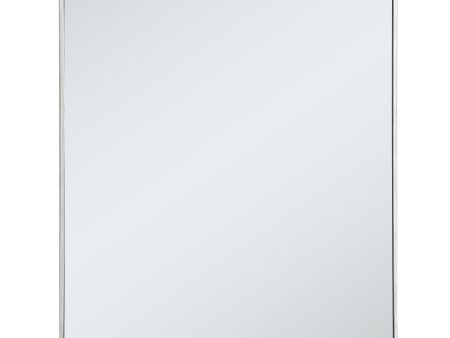 Metal Frame Rectangle Mirror 30 Inch In Silver Supply