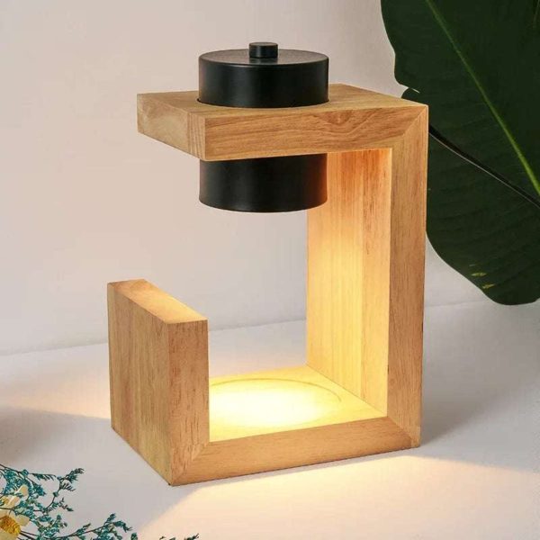 Nordic Wood Candle Warmer Lamp Online now