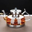 Clear Glass Teapot with 1.2L Capacity - Heat Resistant & Multifunctional Online