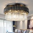 Julia M Black Light Round Crystal Ceiling Chandelier Cheap