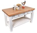 Maple Edge-Grain Butcher Block Kitchen Island For Discount