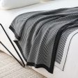 Nordic Stripe Knitted Blanket Throw for Sofa and Bed on Sale