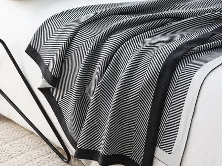 Nordic Stripe Knitted Blanket Throw for Sofa and Bed on Sale