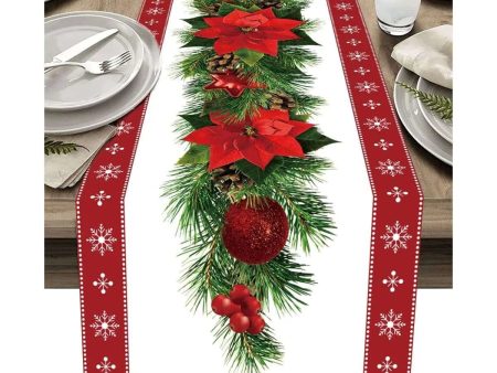 Safflower Pine Leaves Christmas Table Runner Sale