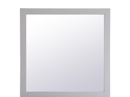 Aqua Square Vanity Mirror 36 Inch In Grey Cheap