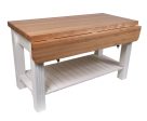 Maple Edge-Grain Butcher Block Kitchen Island For Discount