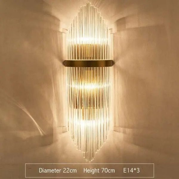 Modern Light Luxury Crystal Gold Wall Lamps Sale