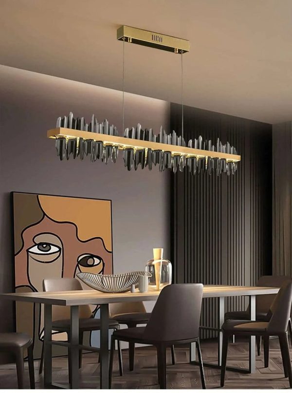 Modern Rectangle Chandelier For Sale