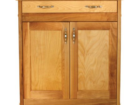 Rolling Kitchen Island w  Flat Panel Doors Butcher Block Top 53017 Online Hot Sale