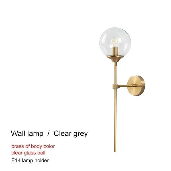 Modern Chandelier Brass Glass Ball Lighting Online Sale