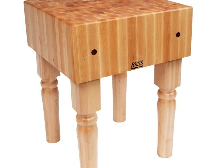 John Boos AB Block Butcher Block Table – 10  Thick, 34  Tall, End Grain Maple in Multiple Sizes & Finishes Discount