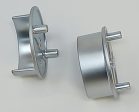 TAG Hardware All-Metal 1 Pair 1-5 16  Diameter Closet Rod End Caps with Two Pins for 5 mm Holes Hot on Sale