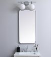 Soft Corner Metal Rectangular Mirror 18X36 Inch In Silver Supply