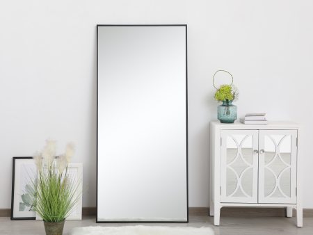 Metal Frame Rectangle Mirror 30 Inch In Black Supply