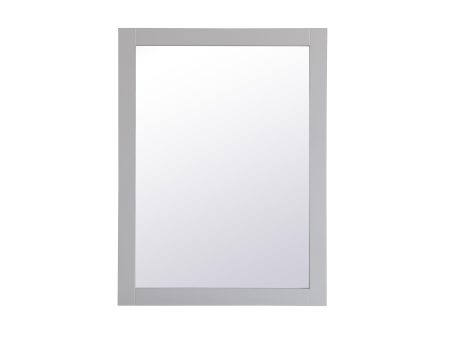 Aqua Rectangle Vanity Mirror 24 Inch In Grey Online now