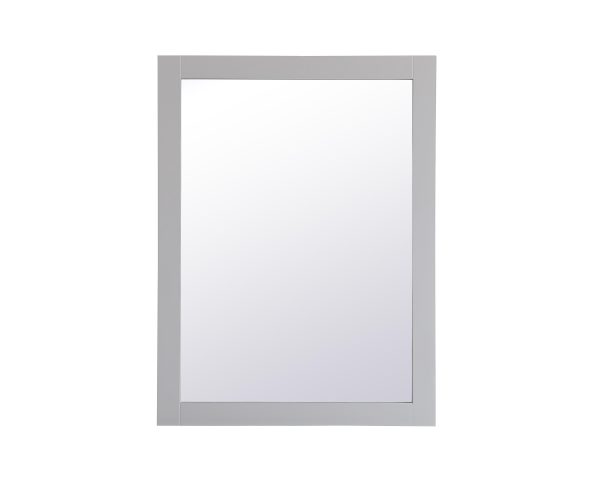 Aqua Rectangle Vanity Mirror 24 Inch In Grey Online now