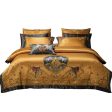 European Embroidery Palace Style Silk Cotton Bedspread Set for 1.8M Bed Fashion