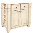 34  x 22  x 34-1 4  Kitchen Island Furniture w  Not So White Finish For Cheap