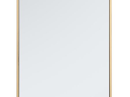 Metal Frame Rectangle Mirror 18 Inch In Brass Online