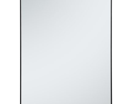 Metal Frame Rectangle Mirror 36 Inch In Black on Sale